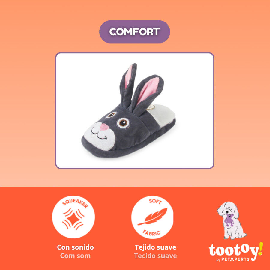 Tootoy! Pantufla Conejo de Peluche con Sonido  para perros, , large indicador imagen numero 4